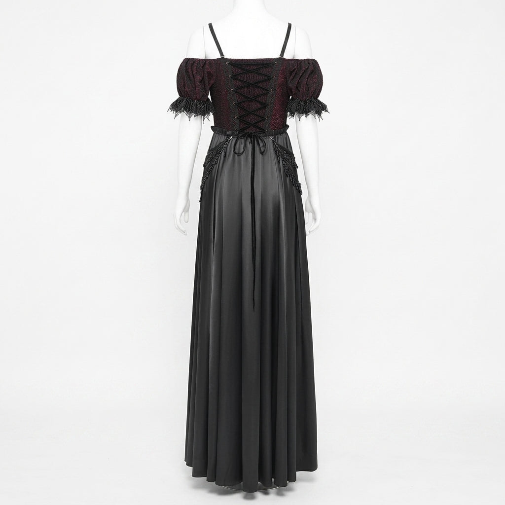Vestido Soberano das Cinzas - Domínio Carmesim