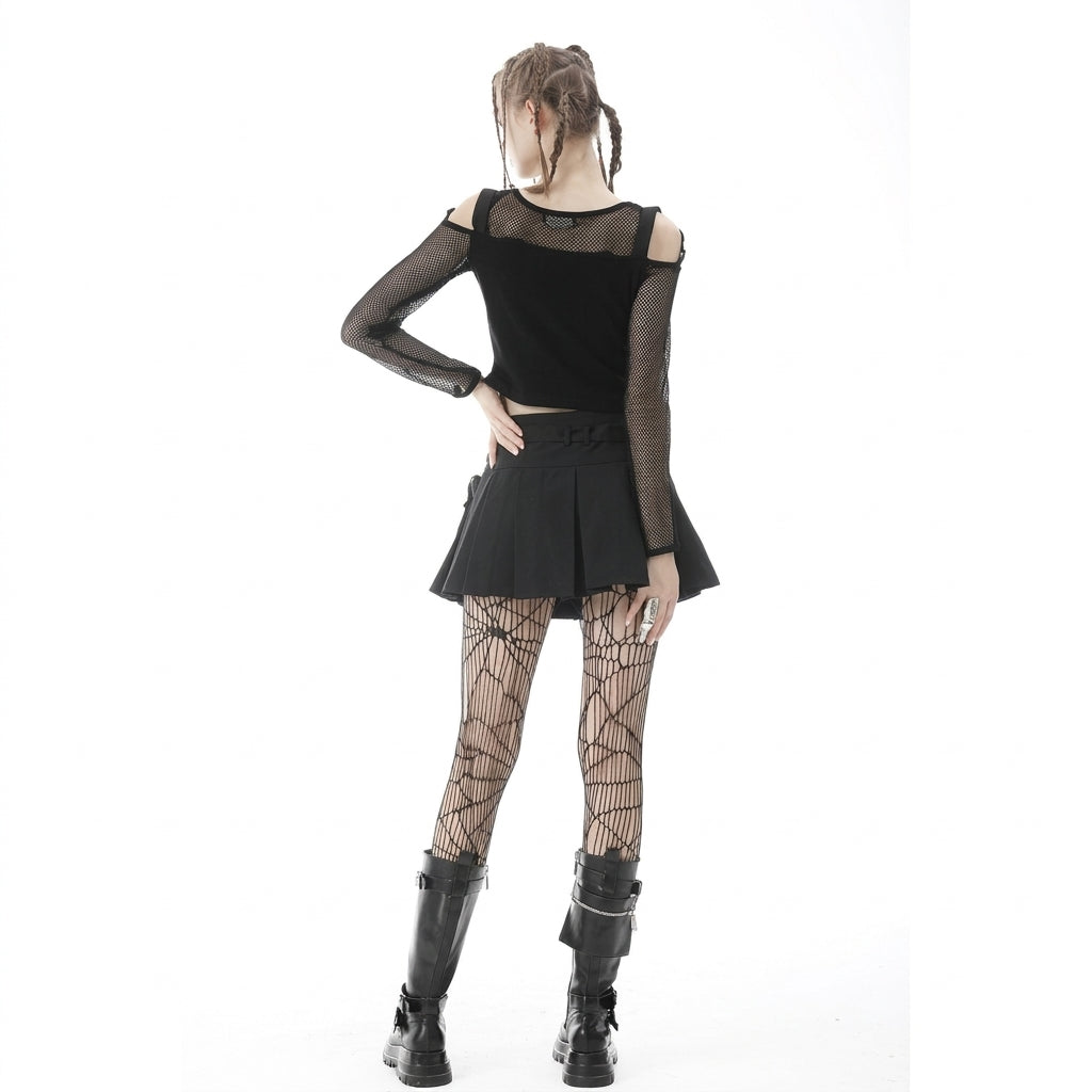 The Sector-Pouch Kilted Mini Skirt