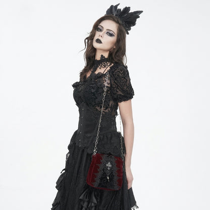 The Reliquary Heart-Link Satchel - Sanguine-Wine