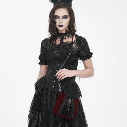 The Reliquary Heart-Link Satchel - Sanguine-Wine