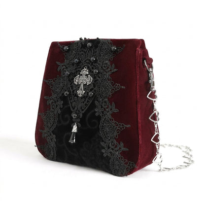 The Reliquary Heart-Link Satchel - Sanguine-Wine