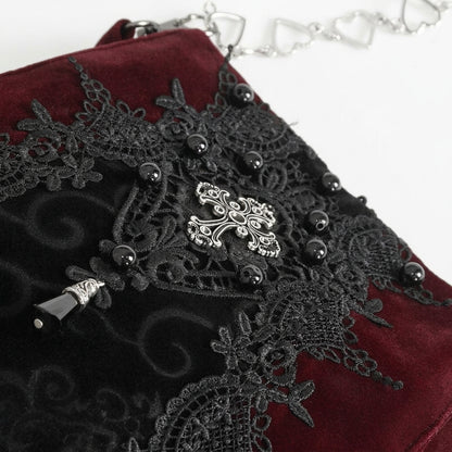 The Reliquary Heart-Link Satchel - Sanguine-Wine