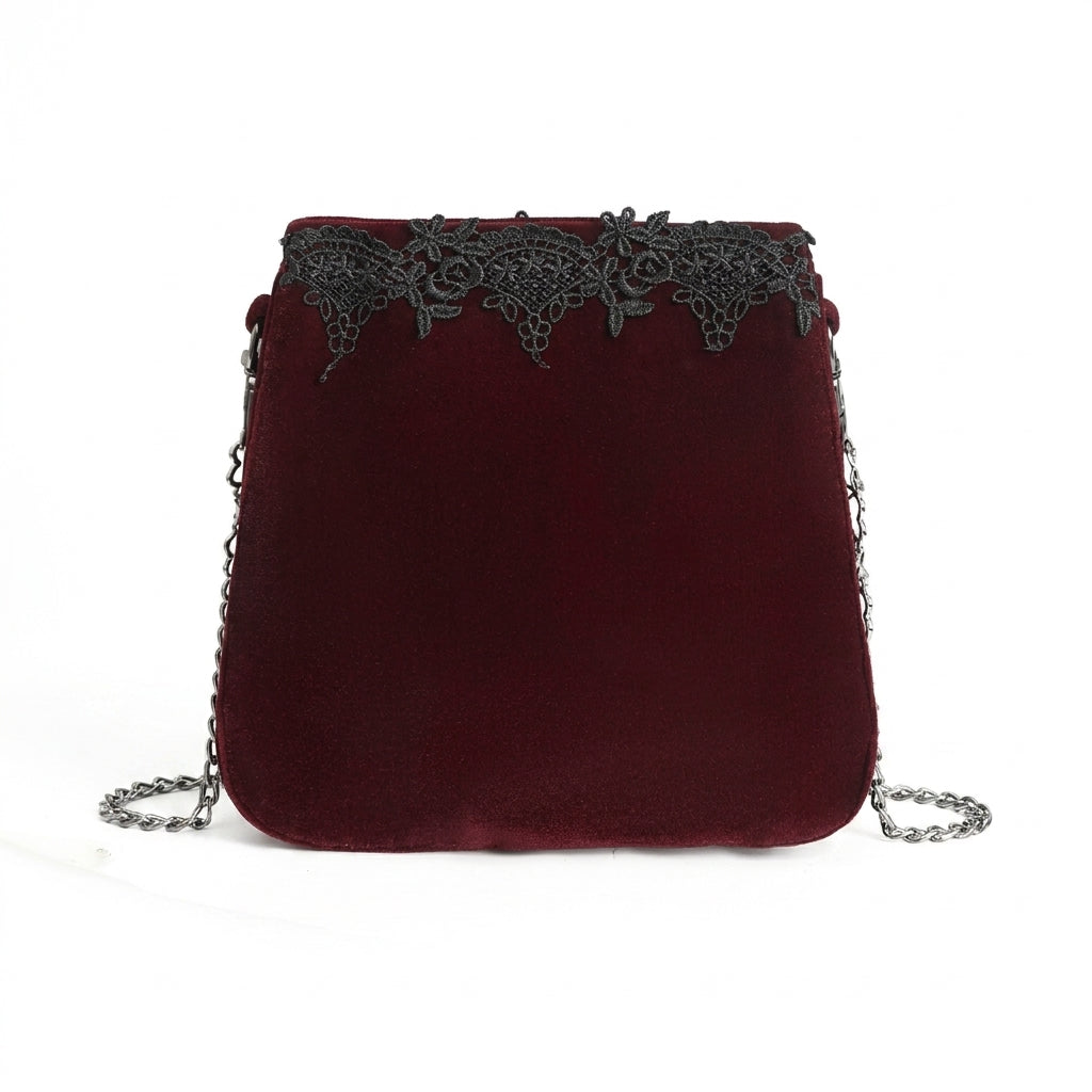 The Reliquary Heart-Link Satchel - Sanguine-Wine