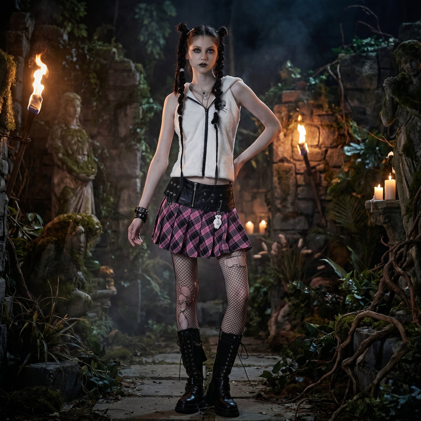 The Neon-Marrow Plaid Kilt