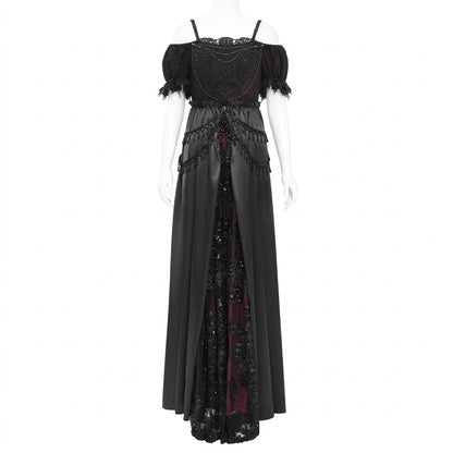Vestido Soberano das Cinzas - Domínio Carmesim