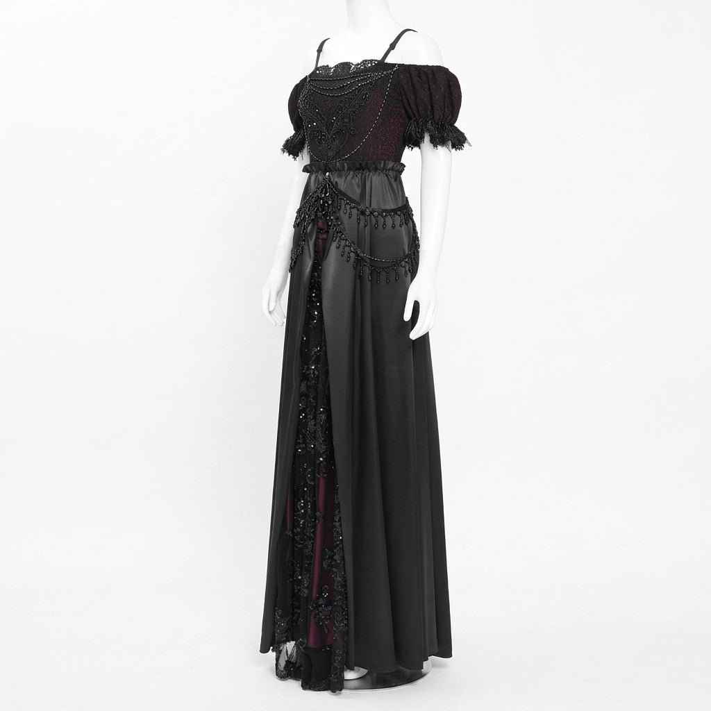 Vestido Soberano das Cinzas - Domínio Carmesim