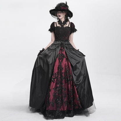 Vestido Soberano das Cinzas - Domínio Carmesim