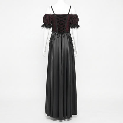 Vestido Soberano das Cinzas - Domínio Carmesim