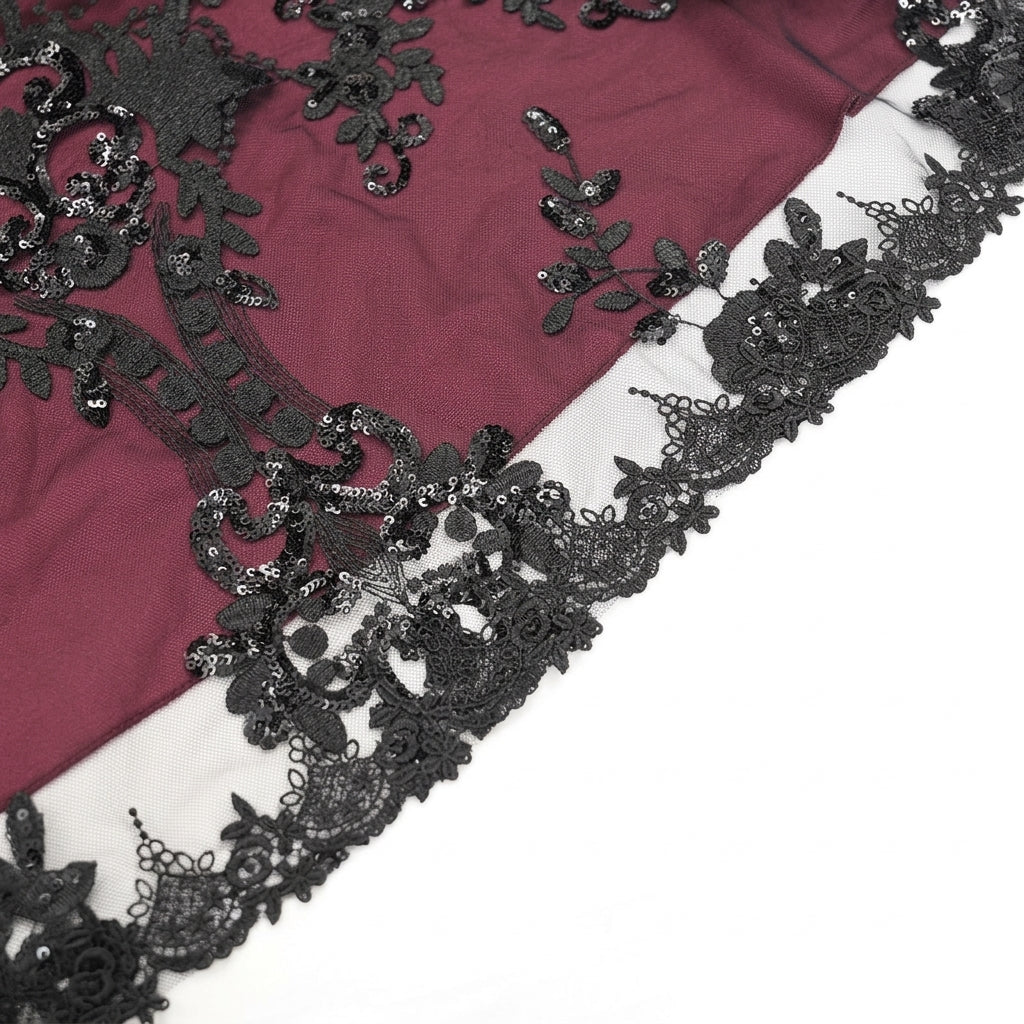 Vestido Soberano das Cinzas - Domínio Carmesim