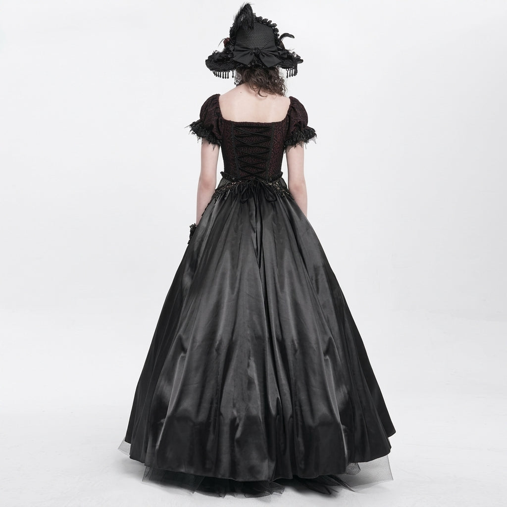 Vestido Soberano das Cinzas - Domínio Carmesim