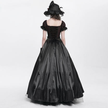 Vestido Soberano das Cinzas - Domínio Carmesim