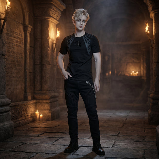 The Aegis-Grid Chest-Buckle Tee