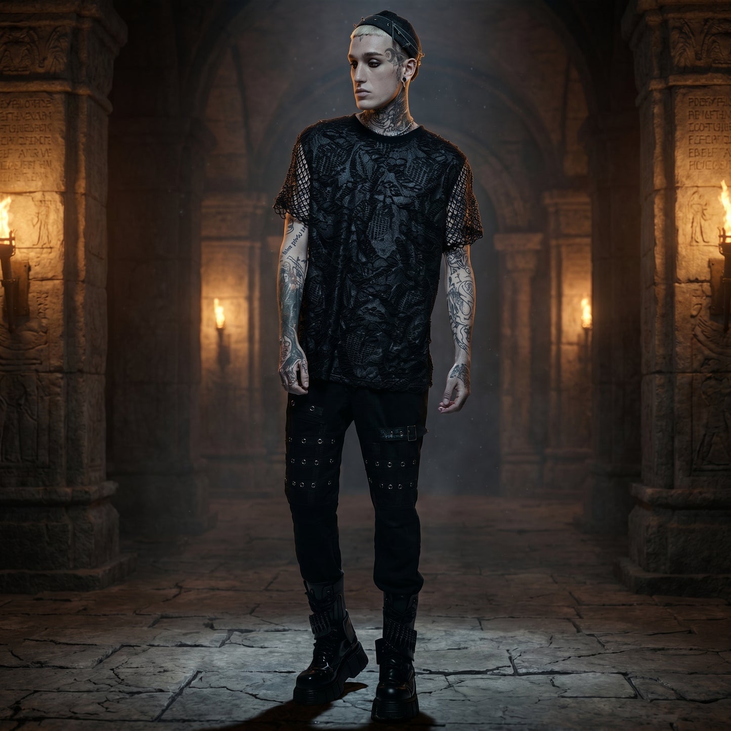 The Abyssal Lattice Shredded Tee