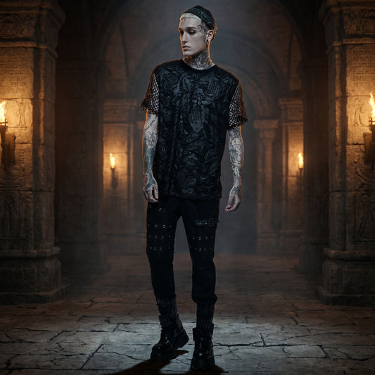 The Abyssal Lattice Shredded Tee