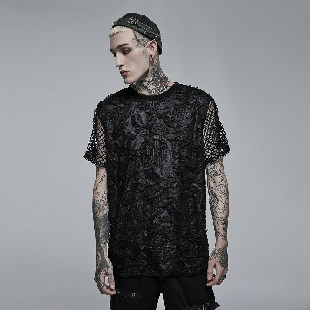 The Abyssal Lattice Shredded Tee