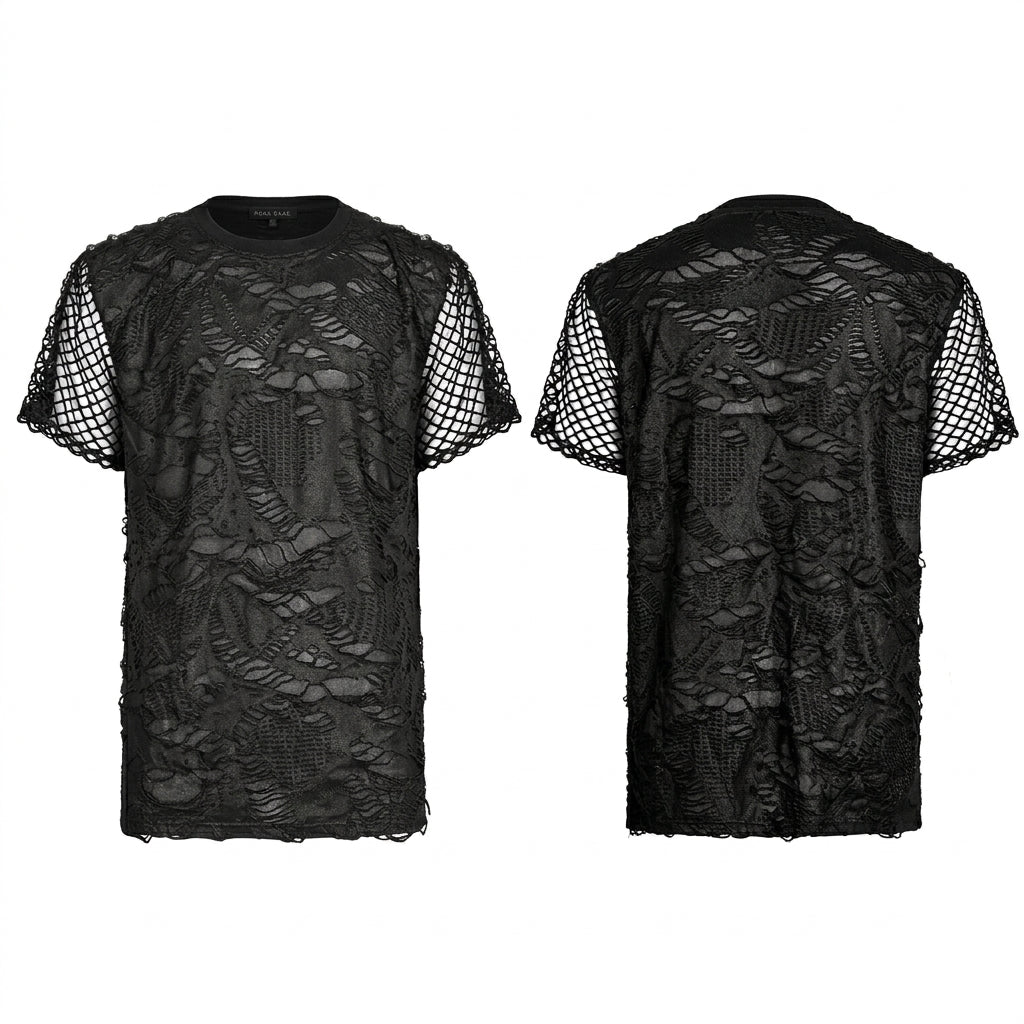The Abyssal Lattice Shredded Tee