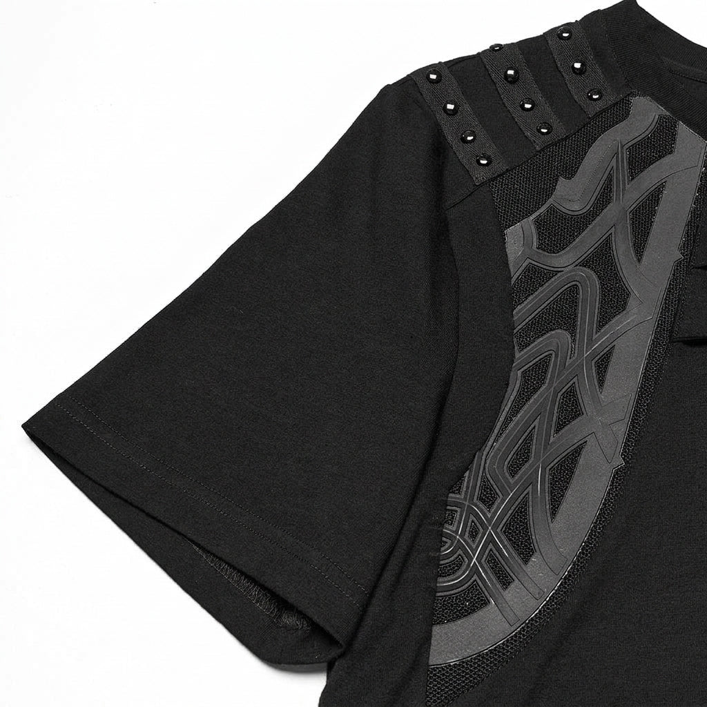The Aegis-Grid Chest-Buckle Tee