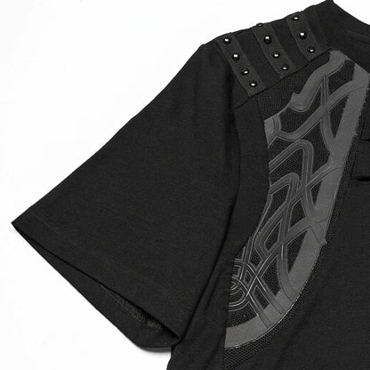 The Aegis-Grid Chest-Buckle Tee