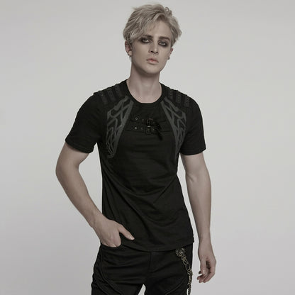 The Aegis-Grid Chest-Buckle Tee