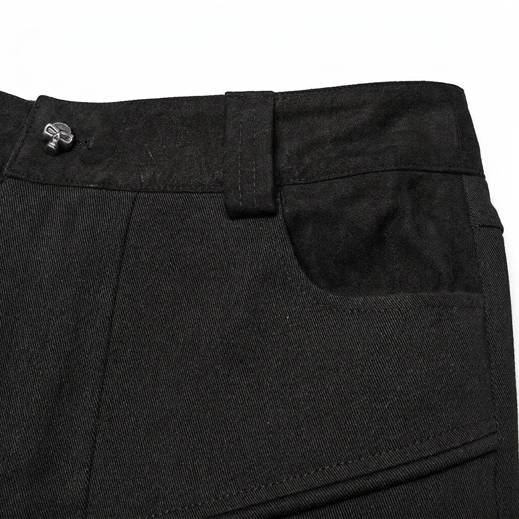 The Obsidian Pleat-Grate Cargo Shorts