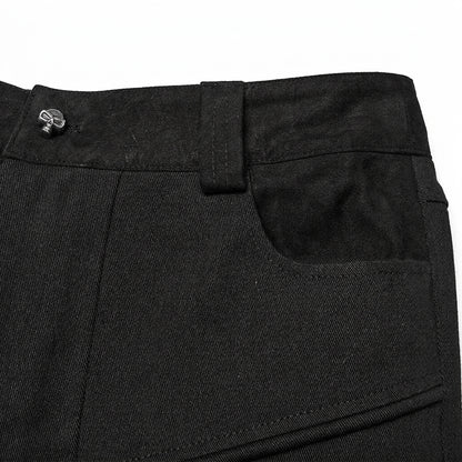 The Obsidian Pleat-Grate Cargo Shorts