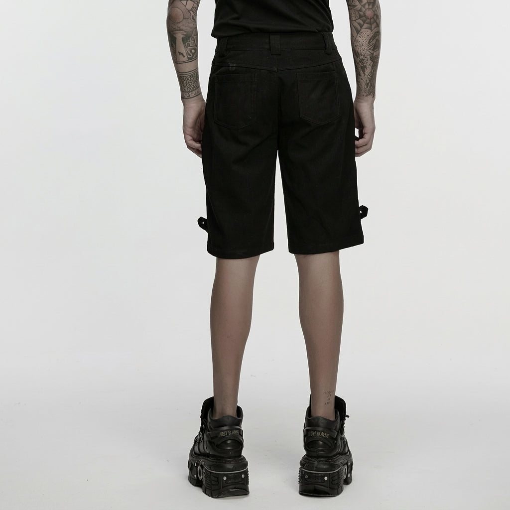 The Obsidian Pleat-Grate Cargo Shorts