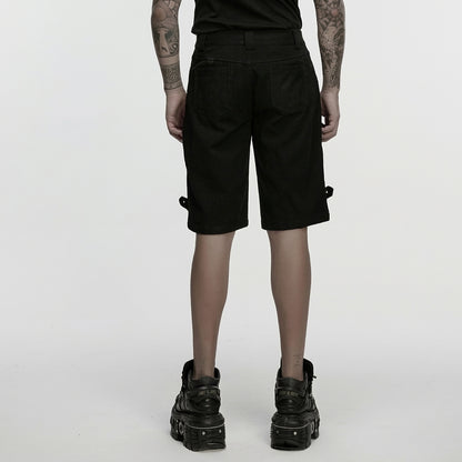 The Obsidian Pleat-Grate Cargo Shorts