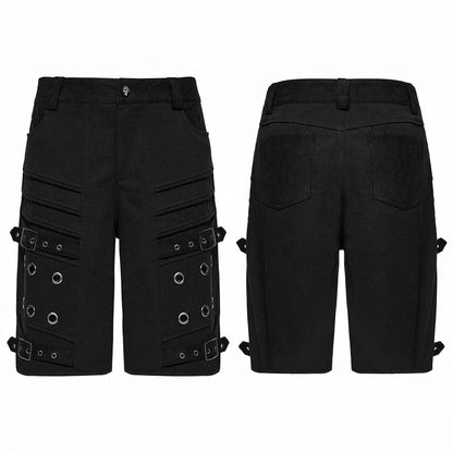 The Obsidian Pleat-Grate Cargo Shorts