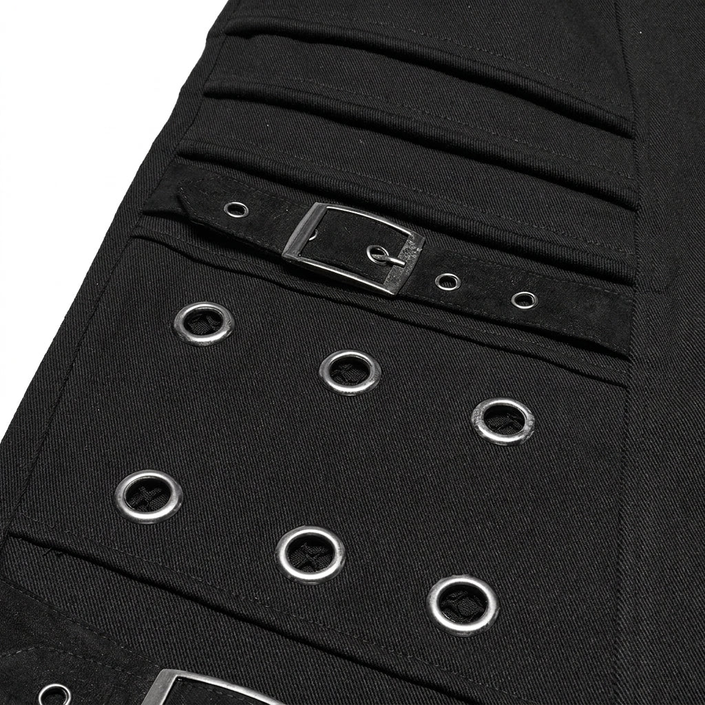 The Obsidian Pleat-Grate Cargo Shorts