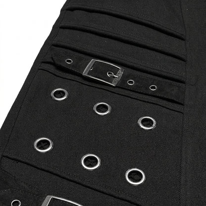 The Obsidian Pleat-Grate Cargo Shorts