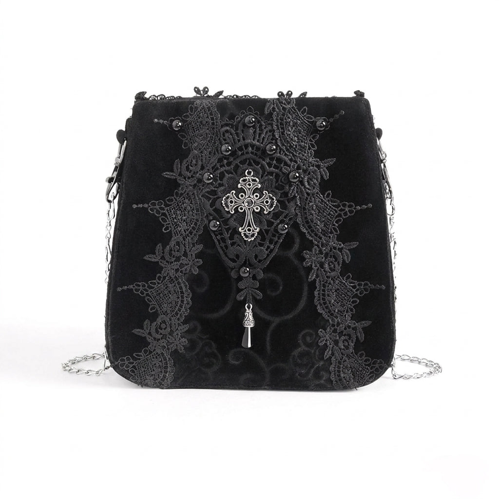 The Reliquary Heart-Link Satchel - Shadow-Stone