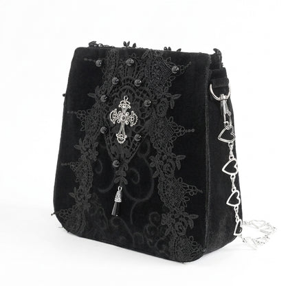 The Reliquary Heart-Link Satchel - Shadow-Stone