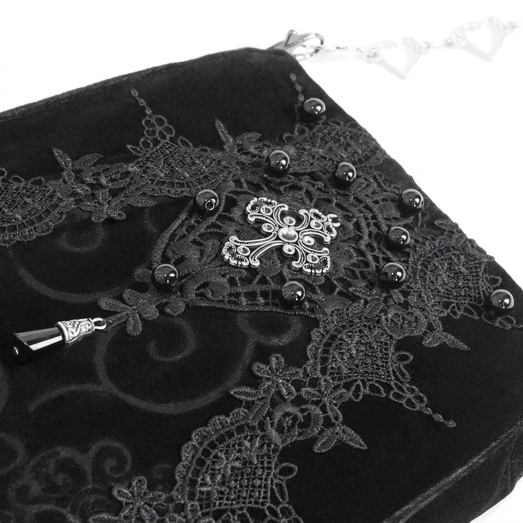 The Reliquary Heart-Link Satchel - Shadow-Stone