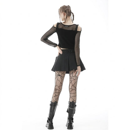 The Sector-Pouch Kilted Mini Skirt