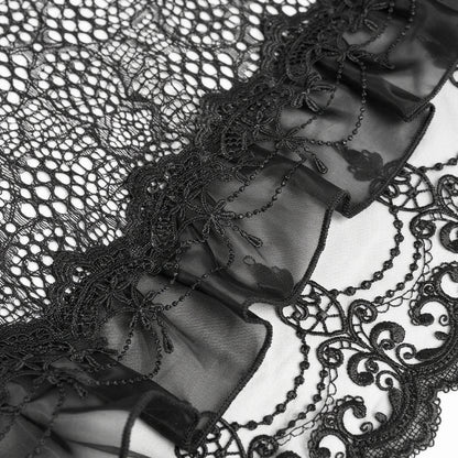 The Vesper-Gorge Tiered Skirt - Obsidian Crimson