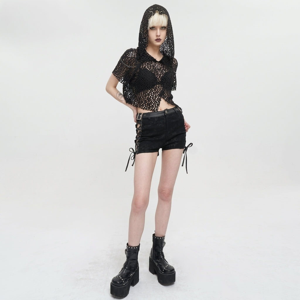 The Void-Bleed Strappy Shorts