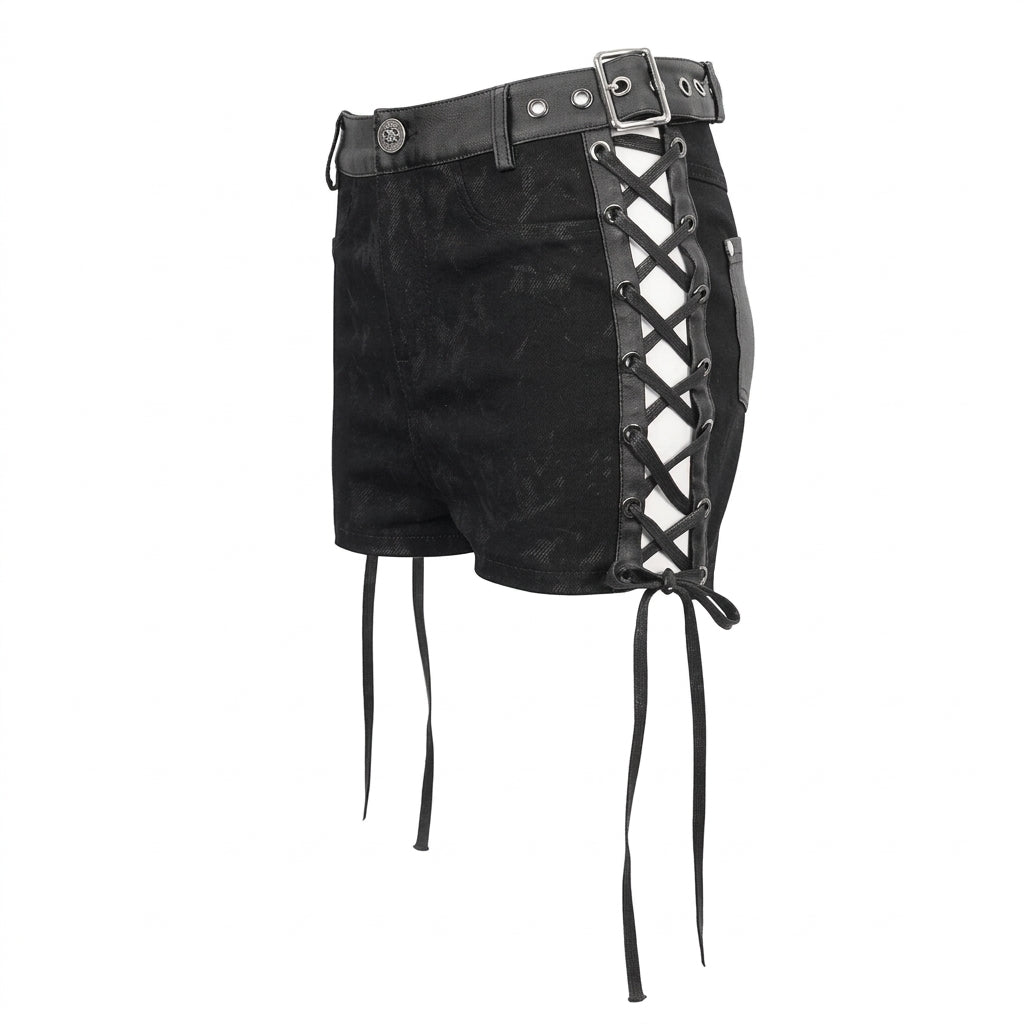 The Void-Bleed Strappy Shorts