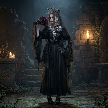 The Cathedral Relic Gown - Obsidian